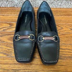 Easy Spirit Black Leather Loafers